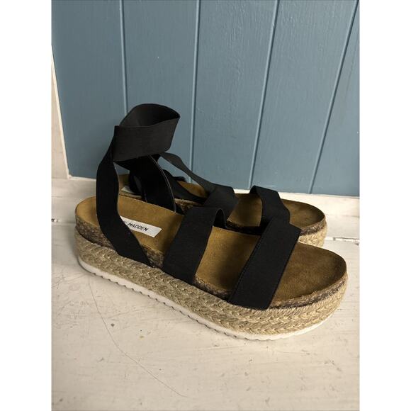 Steve Madden KIMMIE Women Elastic Strappy Platform chunky sandals shoes Size 10‎ - Picture 4 of 6